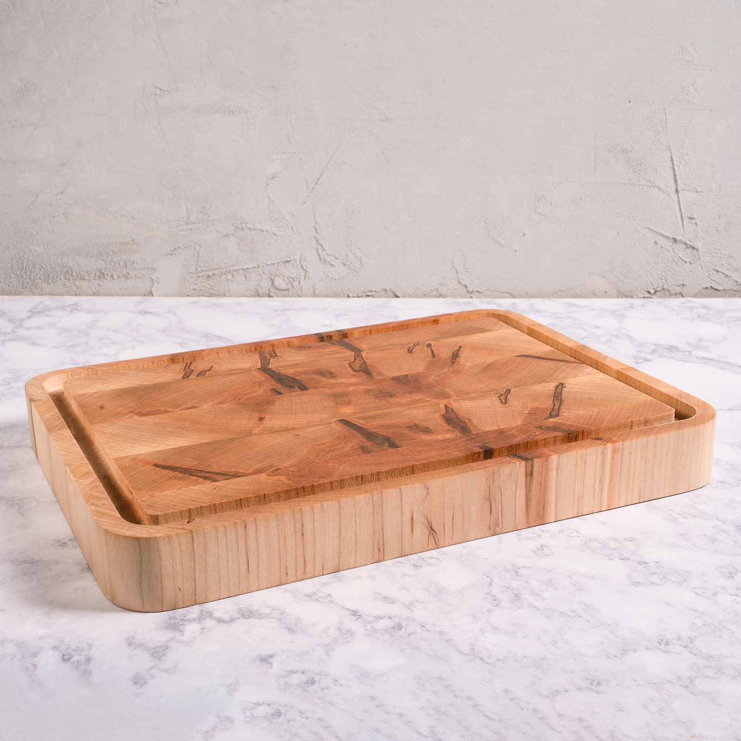 11x15JC :: Handmade, Endgrain Maple Cutting Board with Juice Groove