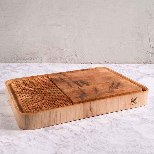 11x15SP :: Handmade, Endgrain Maple Cutting Board with Tenderising Patch